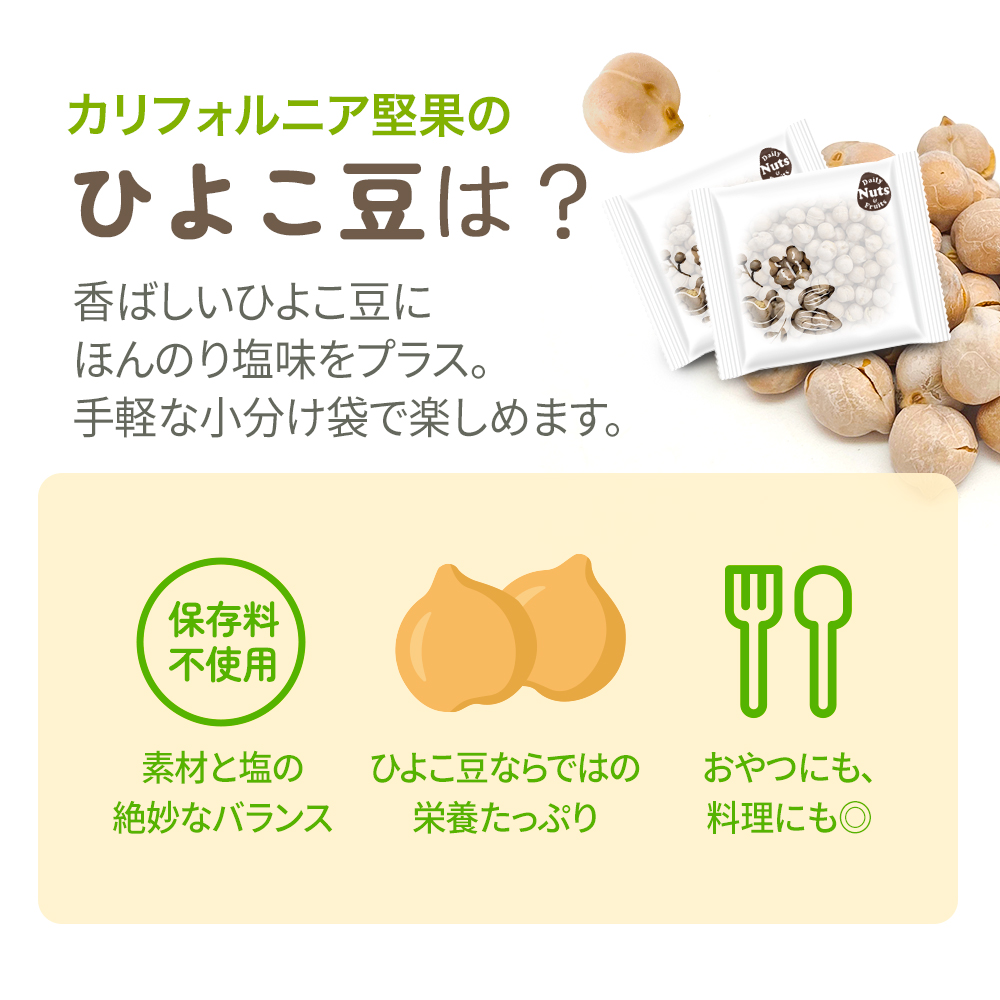 小分け 煎りひよこ豆 (うす塩味) 880g(22g×40ea) 
